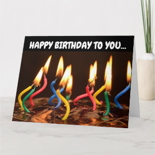 BOUGIES GÂTEAU ANNIVERSAIRE CARTES CARTE SURDIMENS