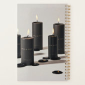 Bougies minimalistes en ligne noire avec de minusc (Dos)