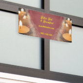 Bougies Nom personnalisé Bannière Signalisation (Bâtiment extérieur)