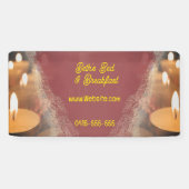 Bougies Nom personnalisé Bannière Signalisation (Horizontal)