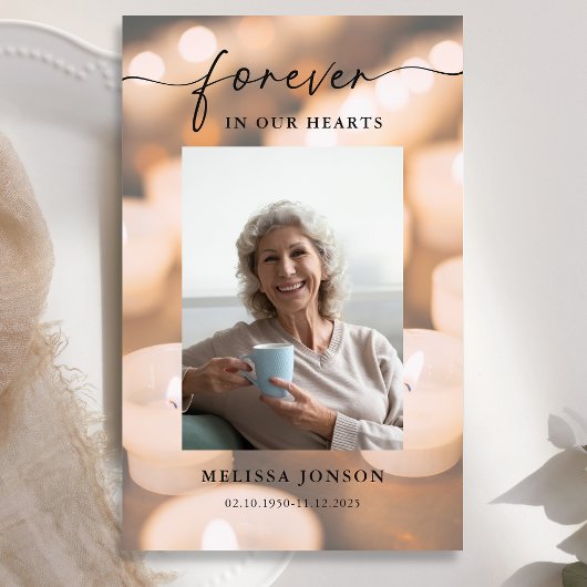 Bougies pour toujours dans notre coeur Carte de pr