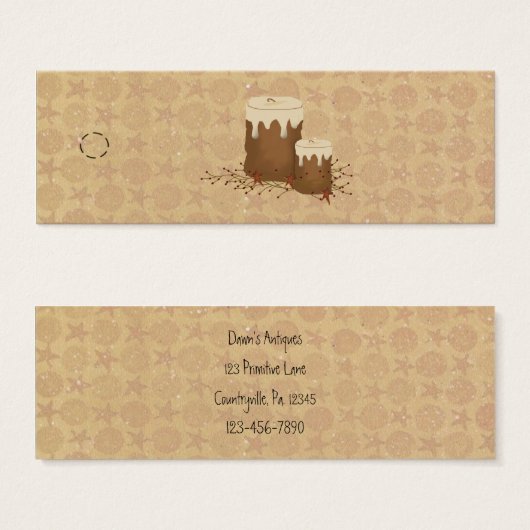 Bougies primitives Tag Hang (Devant & derrière)