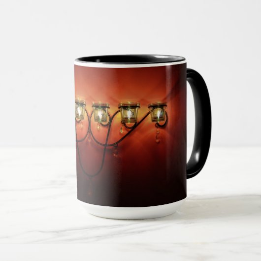 Bougies romantiques Mug (Devant droit)