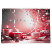 Bougies rouges Sac cadeau de Noël décoratif (Devant)