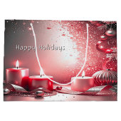 Bougies rouges Sac cadeau de Noël décoratif (Dos)