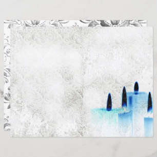 Bougies sur papier à grattoir motif vintage