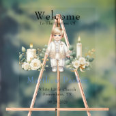 Bougies vertes Boy Baptism Affiche de bienvenue (Neutre)