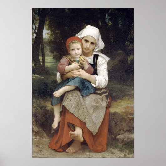 Bouguereau-Breton Brother en zuster Poster (Voorkant)
