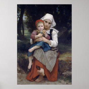 Bouguereau - broeder en zuster 1871 poster