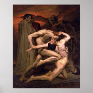 Bouguereau-Dante en Virgil in de hel Poster