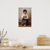 Bouguereau de harde lesson poster (Keuken)