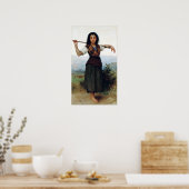 Bouguereau - De kleine herderdess Poster (Keuken)