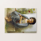 Bouguereau de kleine knitter Puzzle Legpuzzel (Horizontaal)