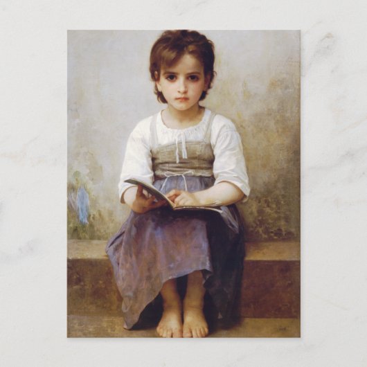 Bouguereau het Briefkaart van de harde lesson (Voorkant)