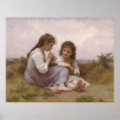 Bouguereau - Idylle Enfantine Poster (Voorkant)
