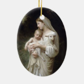 Bouguereau Innocence Oval Ornament (Achterkant)