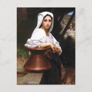 Bouguereau Italien Girl Dessin Eau Carte Postale