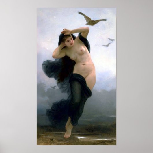 Bouguereau - La Nuit Poster (Voorkant)