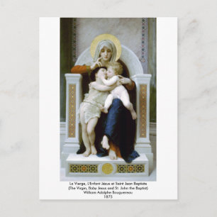 Bouguereau - La Vierge, L'Enfant Jésus et Saint Je Briefkaart
