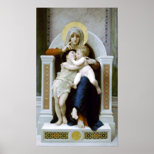 Bouguereau - La Vierge, L'Enfant Jésus et Saint Je Poster (Voorkant)