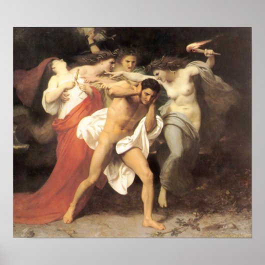 Bouguereau - Les Remords d'Oreste Poster (Voorkant)