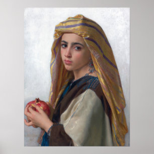 Bouguereau - Meisje Met Een Granaatappel Poster