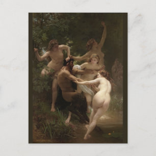 Bouguereau Nymphs en Satyr Briefkaart