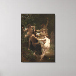 Bouguereau Nymphs en Satyr Canvas Afdruk