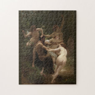 Bouguereau Nymphs en Satyr Legpuzzel
