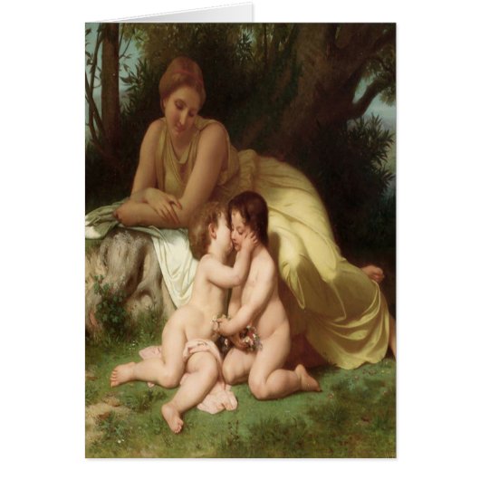 Bouguereau omhelzende kinderen (Voorkant)