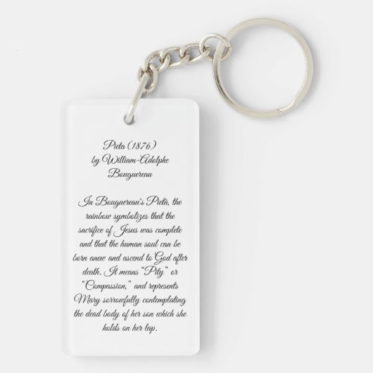 Bouguereau Pietà Sleutelhanger (achterkant)