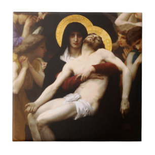 Bouguereau Pieta Tile Tegeltje