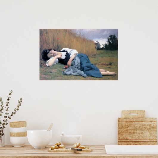 Bouguereau - Repos à la Moisson Poster (Keuken)