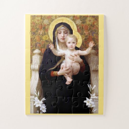 Bouguereau Virgin van de Lilies Legpuzzel (Verticaal)