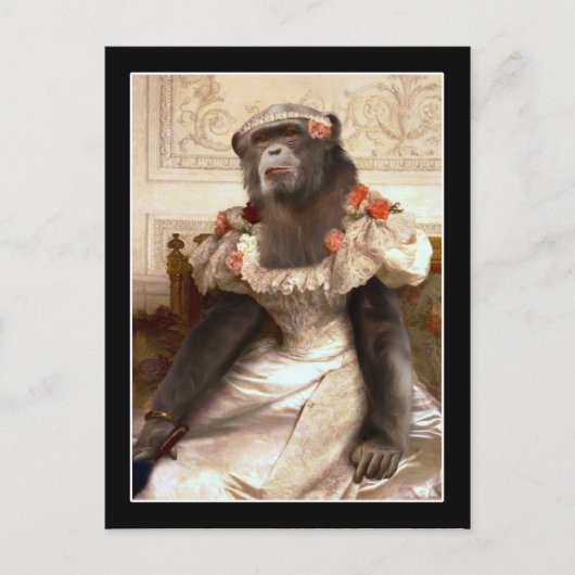 Bouguereau's chimp briefkaart (Voorkant)