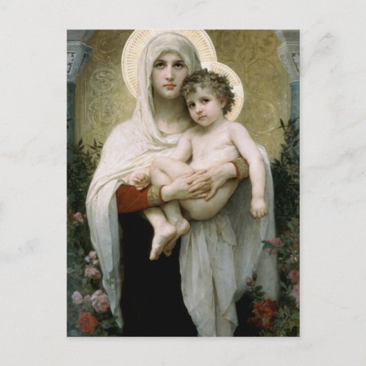 Bouguereau's De Madonna van de Rozen (1903) Briefkaart (Voorkant)