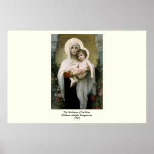Bouguereau's De Madonna van de Rozen (1903) Poster