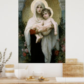 Bouguereau's De Madonna van de Rozen (1903) Poster (Keuken)
