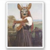 Bouguereau's Dearest Deer Shepherdess Sticker (Voorkant)