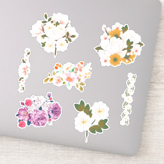 Bouguet of Bloem op maat gemaakte vinyl sticker