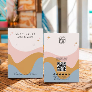 Bouho bleu moutarde Bijouterie fabricant Qr logo o