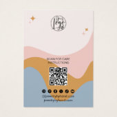 Bouho bleu moutarde Bijouterie fabricant Qr logo o (Dos)