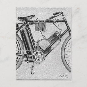 Bouilly Motorcycle, 1895 Briefkaart