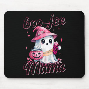 Boujee Boo Jee Spooky Ghost Pink Halloween Pumpkin Muismat