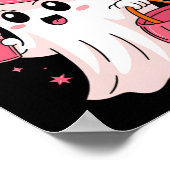 Boujee Boo Jee Spooky Ghost Pink Halloween Pumpkin Poster (Hoek)