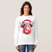 Boujee Christmas Koe Trui (Voorkant volledig)