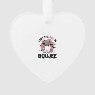 Boujee spook Halloween vintage graveerontwerp_1 Ornament