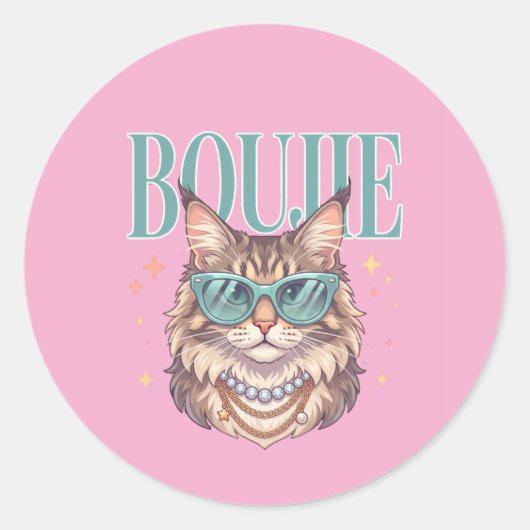 Boujie Kat Sticker (Voorkant)