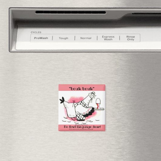 "Bouk Bouk" Chicken talk Magneet (Insitu (Vaatwasser))