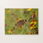 Boukeye papillon et puzzle Fleur sauvage (Horizontal)